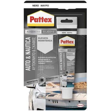 Pattex Sista silicone noir acA tique 50 ml pour bateaux de voitures nautiques