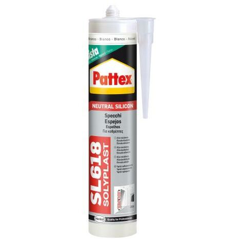 PATTEX SL618 – Neutrales Silikondichtmittel für transparente Spiegel 300 ml