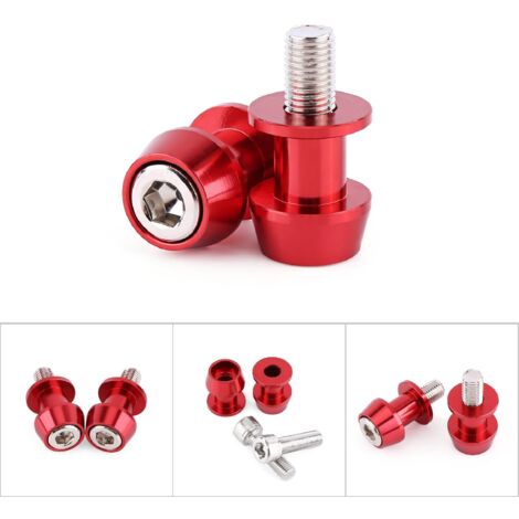 Pattini di scorrimento per spola del forcellone in lega di alluminio CNC per forcellone di motociclette (8 mm, rossi)