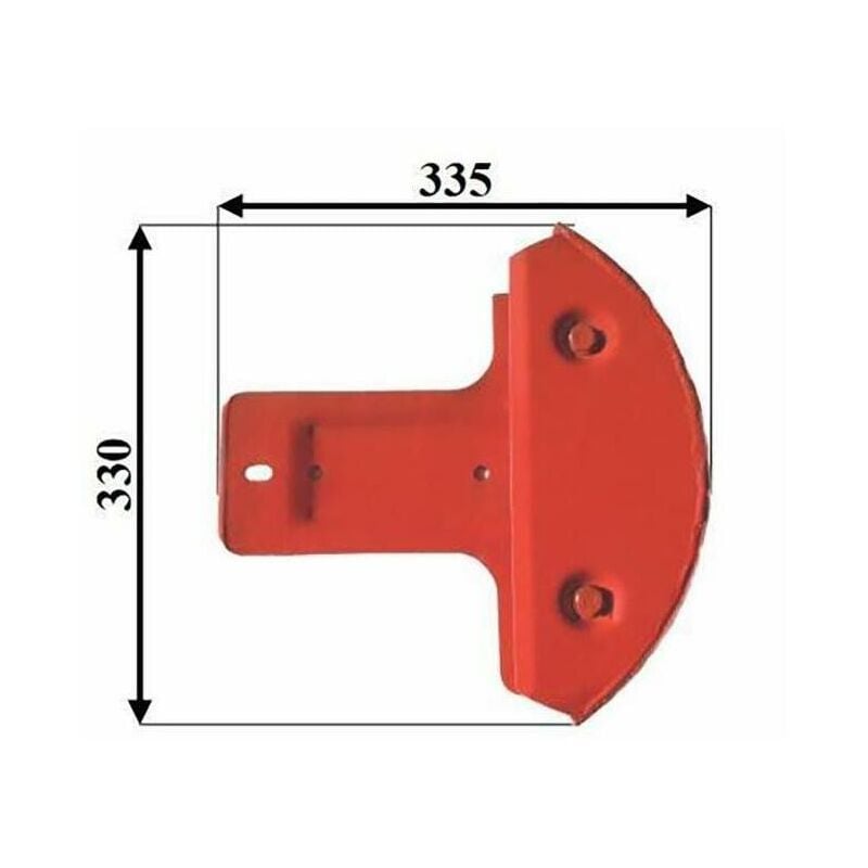 Image of Pattino falciatrice rotativa con spacco laterale adattabile a Fort-Morra rif. 56205800. Misure: lunghezza 335mm, larghezza 330mm 95740