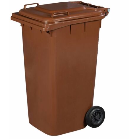 PATTUMIERA 240 L C/RUOTE MARRONE MP
