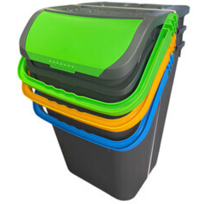 Pattumiera 35 L Ecologic Sovrapponibile Kit 3 Pz