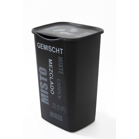 Pattumiera 50L Indifferenziata con Scritte - Design Pratico