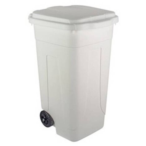 PATTUMIERA  80 L C/RUOTE BIANCO