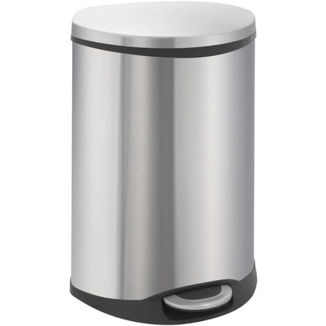 Pattumiera a Pedale Shell 2x22 L Argento Opaco EKO