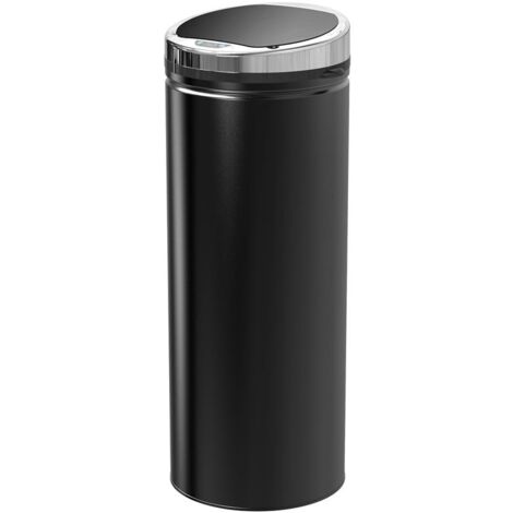 PATTUMIERA AUTOMATICA CON SENSORE A INFRAROSSI E CAPACITÀ 50L. ACCIAIO INOX E PLASTICA. NERO. 30.5X30.5X81.5CM