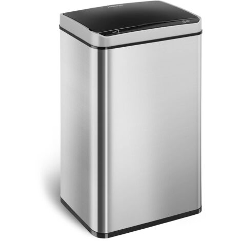 Pattumiera automatica duo con sensore - 60 L - angolare - Argento