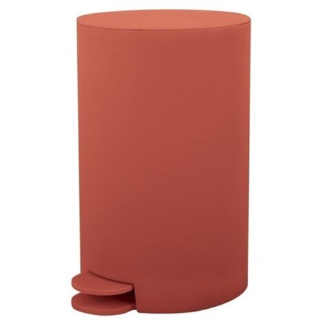 Pattumiera bagno 3 Lt terracotta con apertura a pedale Orbix