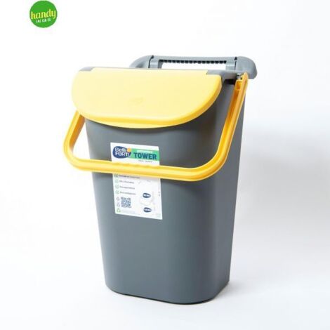 Pattumiera Belli E Forti Tower Bin 40 lt Giallo Con Maniglione