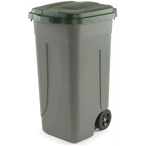 Pattumiera Bidone Portarifiuti per Raccolta Differenziata 100 Litri Colore VERDE Colore Verde