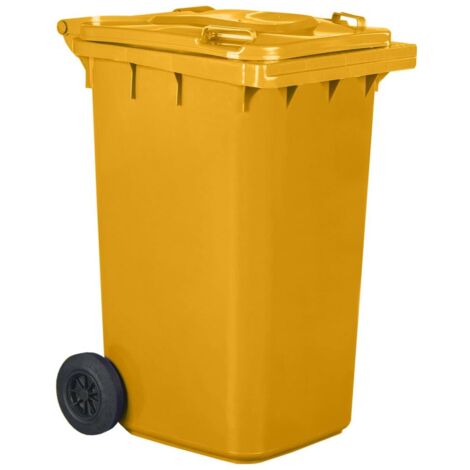 Pattumiera Bidone Portarifiuti per Raccolta Differenziata 240 Litri Colore GIALLO Colore Giallo 240 Litri