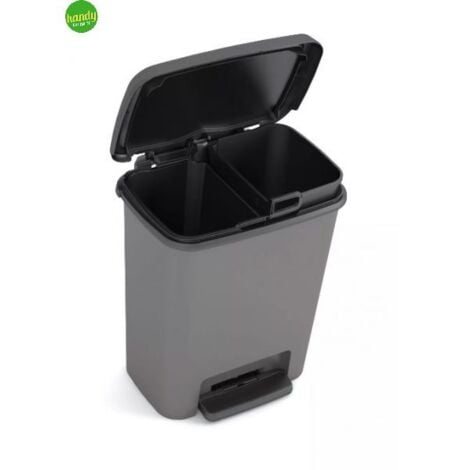 Pattumiera compatta duo Keter 20 lt antracite