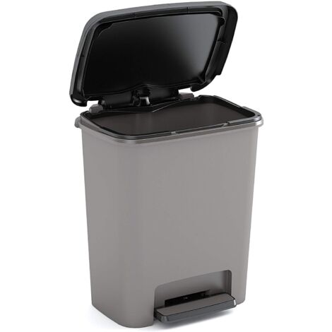 Pattumiera compatta pedale anello fermosacco 38x28x43 35 lt 8093100084701 keter