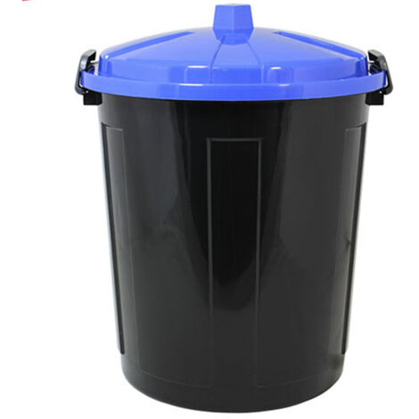 Pattumiera con coperchio blu chiusura antirandagismo odori 21lt bidone secchio casa cucina giardino locali commerciali