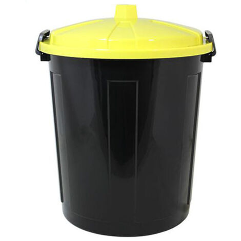 Pattumiera con coperchio giallo chiusura antirandagismo odori 21lt bidone secchio casa cucina giardino locali commerciali