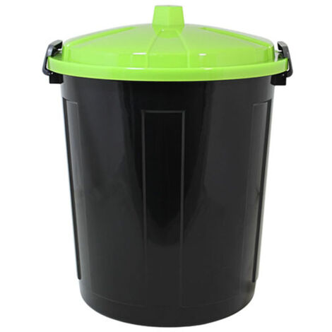 Pattumiera con coperchio verde chiusura antirandagismo odori 21lt bidone secchio casa cucina giardino locali commerciali