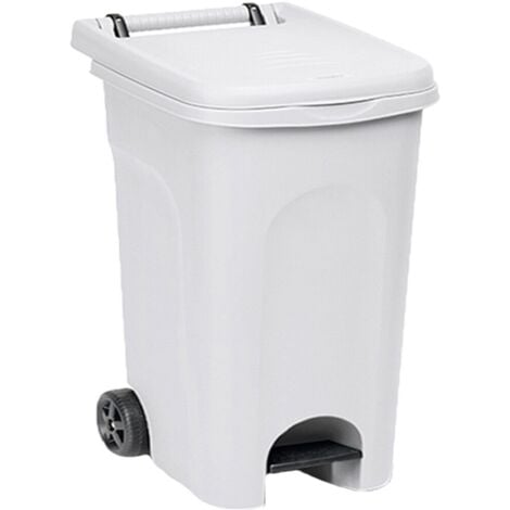 Bidone bianco 75 L alimentare con coperchio CXP0076