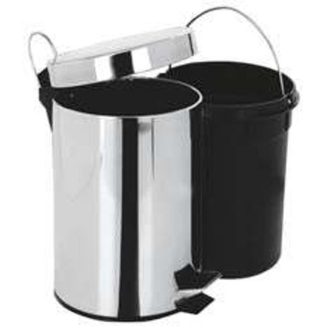 PATTUMIERA CON PEDALE INOX E SECCHIO IN PLASTICA ARTEX