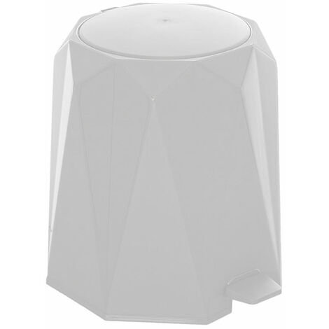 Pattumiera da Bagno a Pedale 6 Lt Moderno Diamond - Colore: Bianco