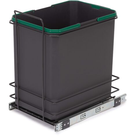 Pattumiera da Cucina ad Estrazione 35 L in Plastica Emuca