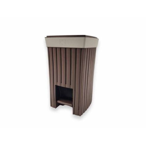 PATTUMIERA DOGA 6LT A PEDALE MOKA CM.19X19 X 31 h