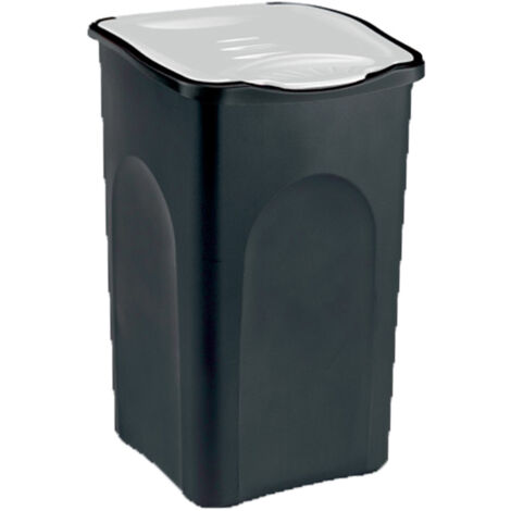 Pattumiera Ecogreen Lt50 Coperchio Bianco - 37X37X56H Cm