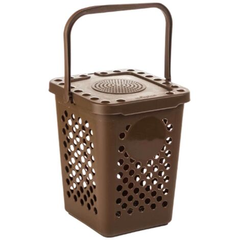 Pattumiera Ecoplast 10L Marrone Riciclata per Differenziata