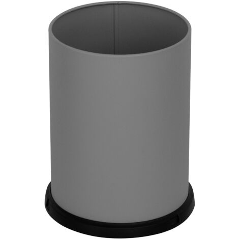 Pattumiera Gettacarte Ø25xh34 cm da Interno In Acciaio Verniciato Grigio