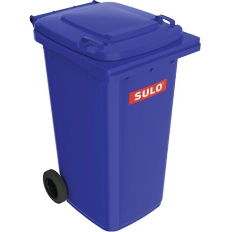 Pattumiera grande 240l HDPE blu, mobile secondo EN 840 SULO