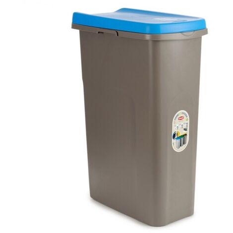 Pattumiera Home Eco System Gr/Blu L 40 Stefanplast