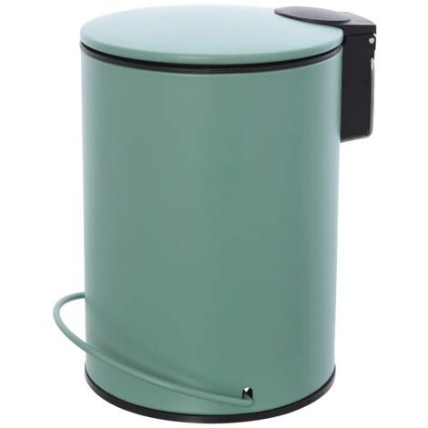 Pattumiera in acciaio 3 litri verde soft-close con secchio estraibile Spring