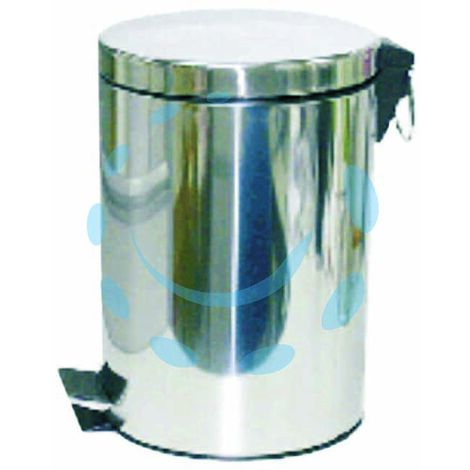 PATTUMIERA IN ACCIAIO INOX CON PEDALE - Misura: 12LT