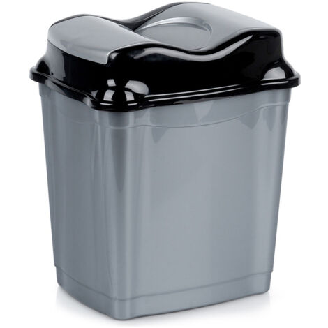 Pattumiera in plastica grigia da 16 l