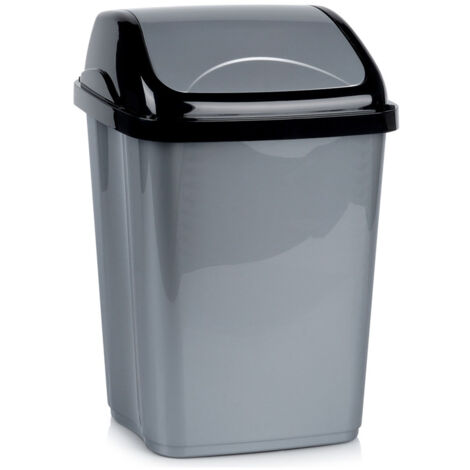 Pattumiera in plastica grigia da 16 l