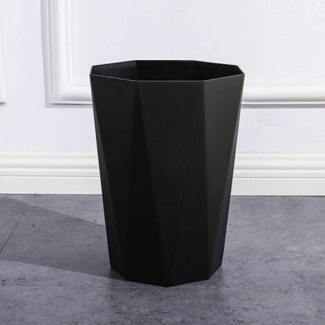 Pattumiera in plastica per ufficio  - Cestino per rifiuti per cucina, ufficio o per cucina e ufficio (nero)