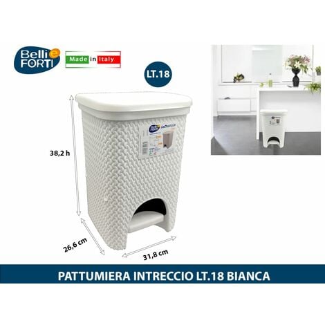PATTUMIERA INTRECCIO LT.18 BIANCO