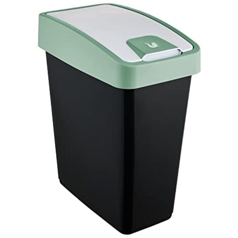 PATTUMIERA KEEEPER PREMIUM CON COPERCHIO RIBALTABILE, SOFT TOUCH, 25 L, MAGNE, VERDE NORDICO 1060431500000