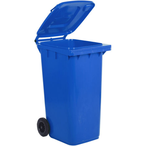PATTUMIERA LT.240 CON RUOTE BLU MP