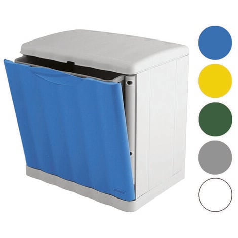 Pattumiera modulare amica eco - space in polipropilene lt.20 - cm.40x30x40h. - colore azzurro