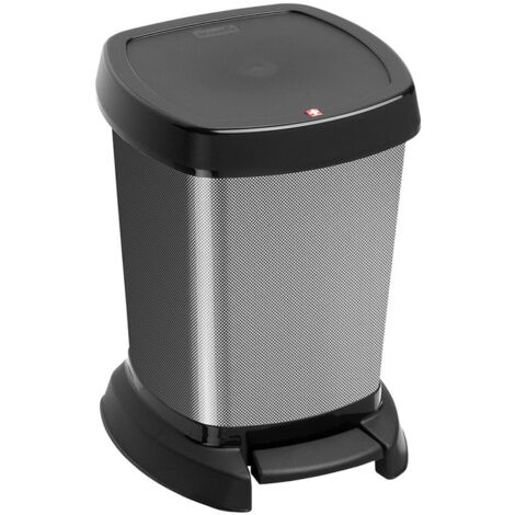PATTUMIERA PASO CON APERTURA A PEDALE DA 6 LT IN COLORE CARBON