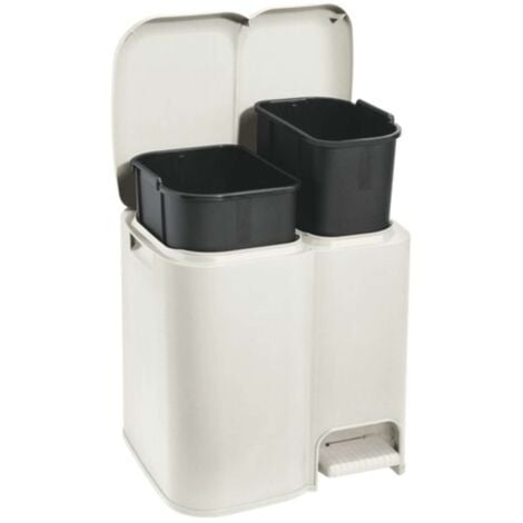 Pattumiera Patty 2 Per Differenziata Bianco - 32,4X37,9X41 Cm