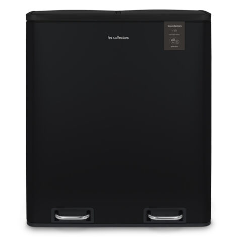 Pattumiera per differenziata 2x30L nera