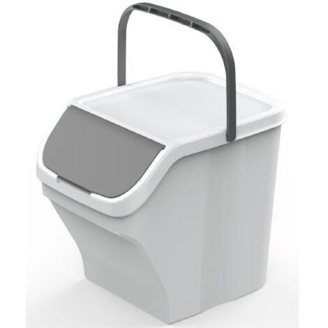 PATTUMIERA PER DIFFERENZIATA TORRE 25LT BIANCO/GRIGIO