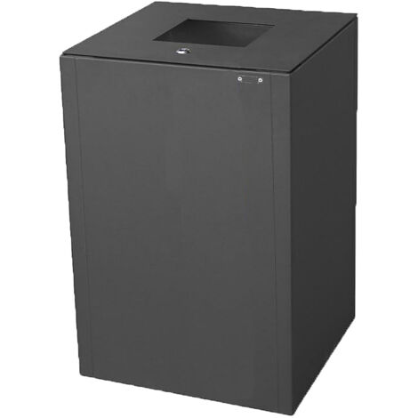 Pattumiera per Raccolta Differenziata 1 Scomparto Capacità 100 lt 45x50x80 cm in Acciaio Antracite