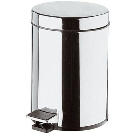 PATTUMIERA PER TOILETTE CILINDRICA CON APERTURA A PEDALE 5 LITRI LUX Diam. 200 x H. 290mm RERU