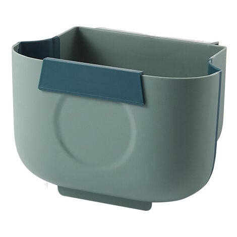 Pattumiera pieghevole da 6 l/13 l con raschietto e contenitore per rifiuti da cucina, riciclaggio della carta, tritarifiuti, pattumiera da 1 pezzo (verde, 6 l)