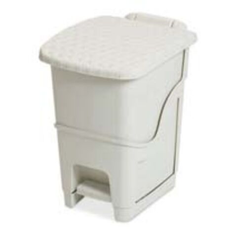 PATTUMIERA RATTAN BIANCO LT.6 ART.440- - cm.20x25x28h. - lt.6 - 14 pezzi DEA HOME