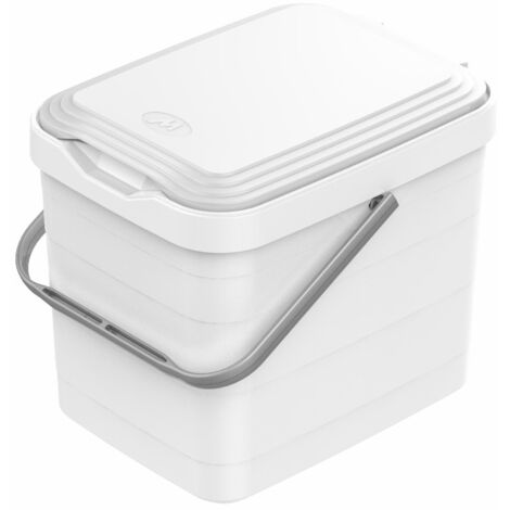Pattumiera Sottolavello Differenziata per cassetto Cucina 8 Litri Bianca 27x20x23H cm 8 Litri Colore Bianco