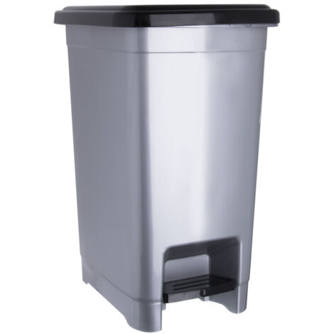 Pattumiera stretta con pedale per bagno e cucina, 25 litri.
