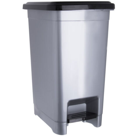 Pattumiera stretta in plastica con pedale, 15 l